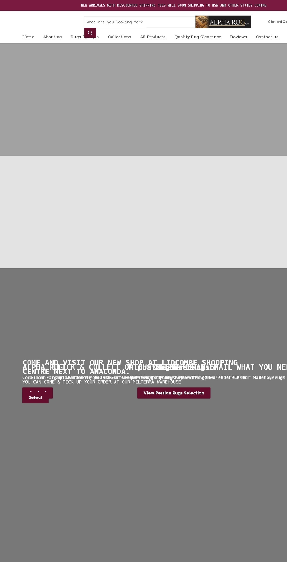 alpharug.com.au shopify website screenshot