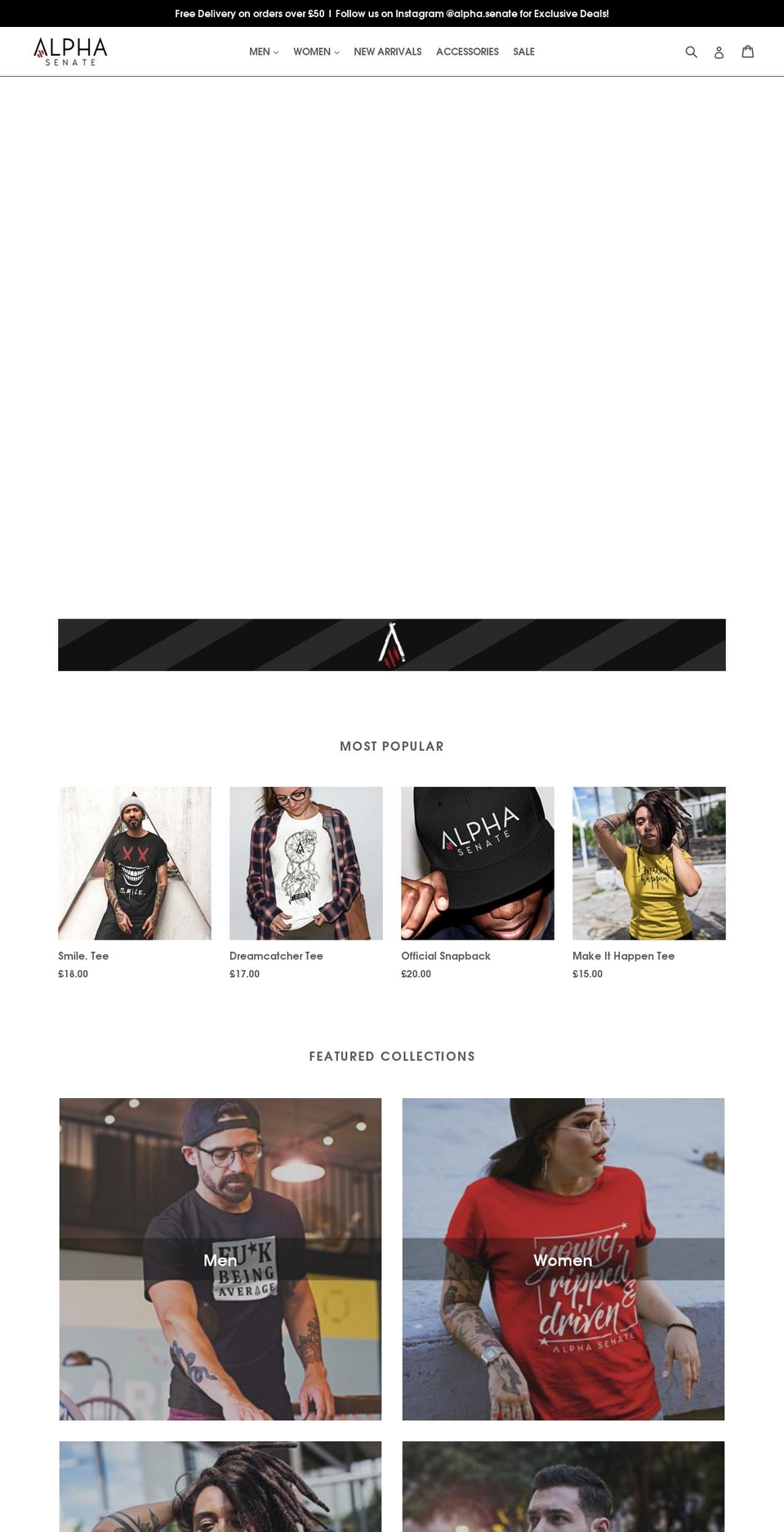 alphasenate.com — Shopify storefront screenshot