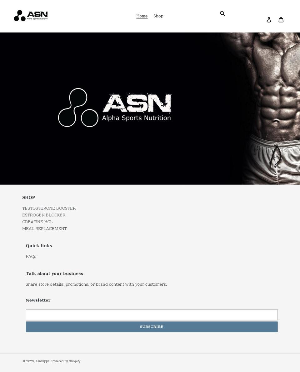 alphasportsnutritionusa.com shopify website screenshot