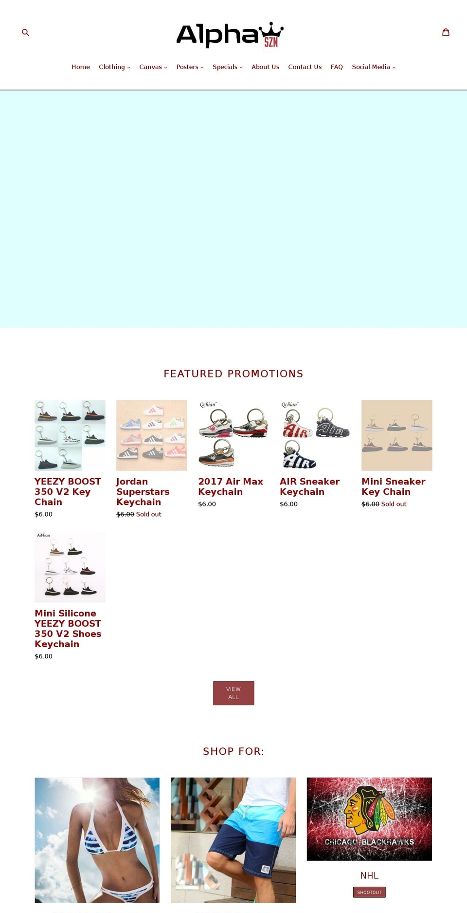 alphaszn.com — Shopify storefront screenshot
