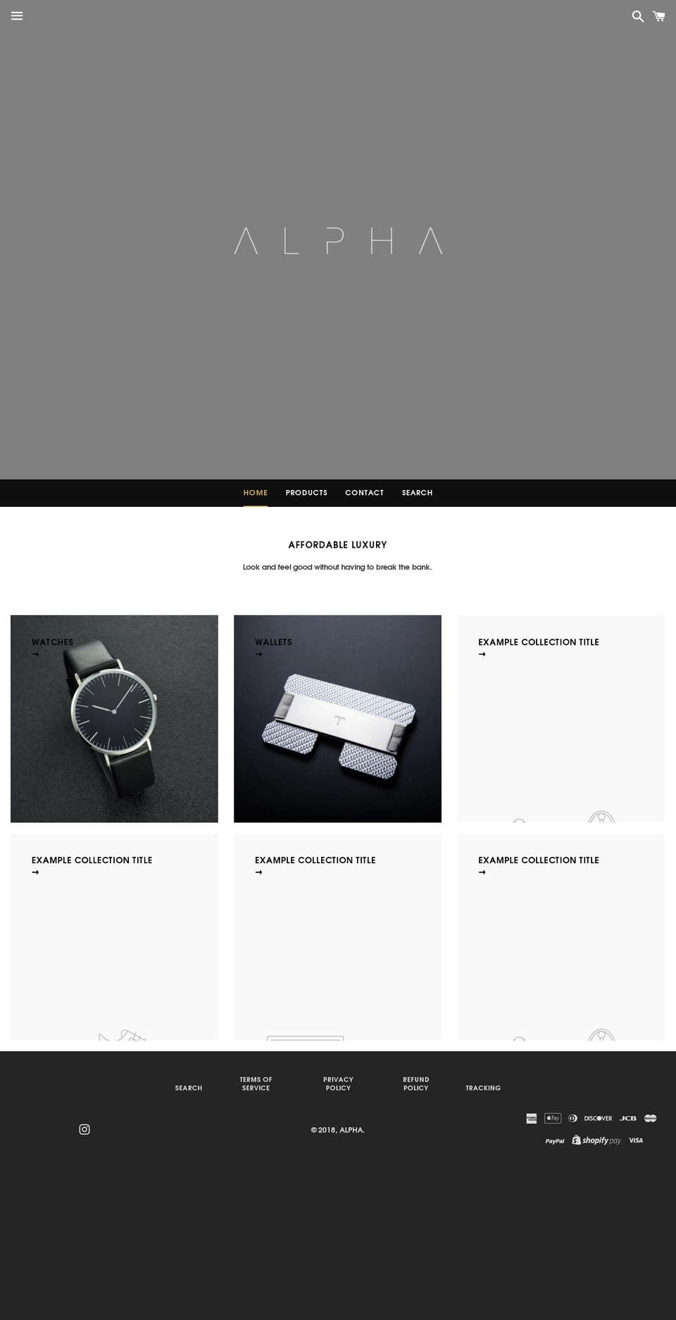 alphatimepieces.com — Shopify storefront screenshot