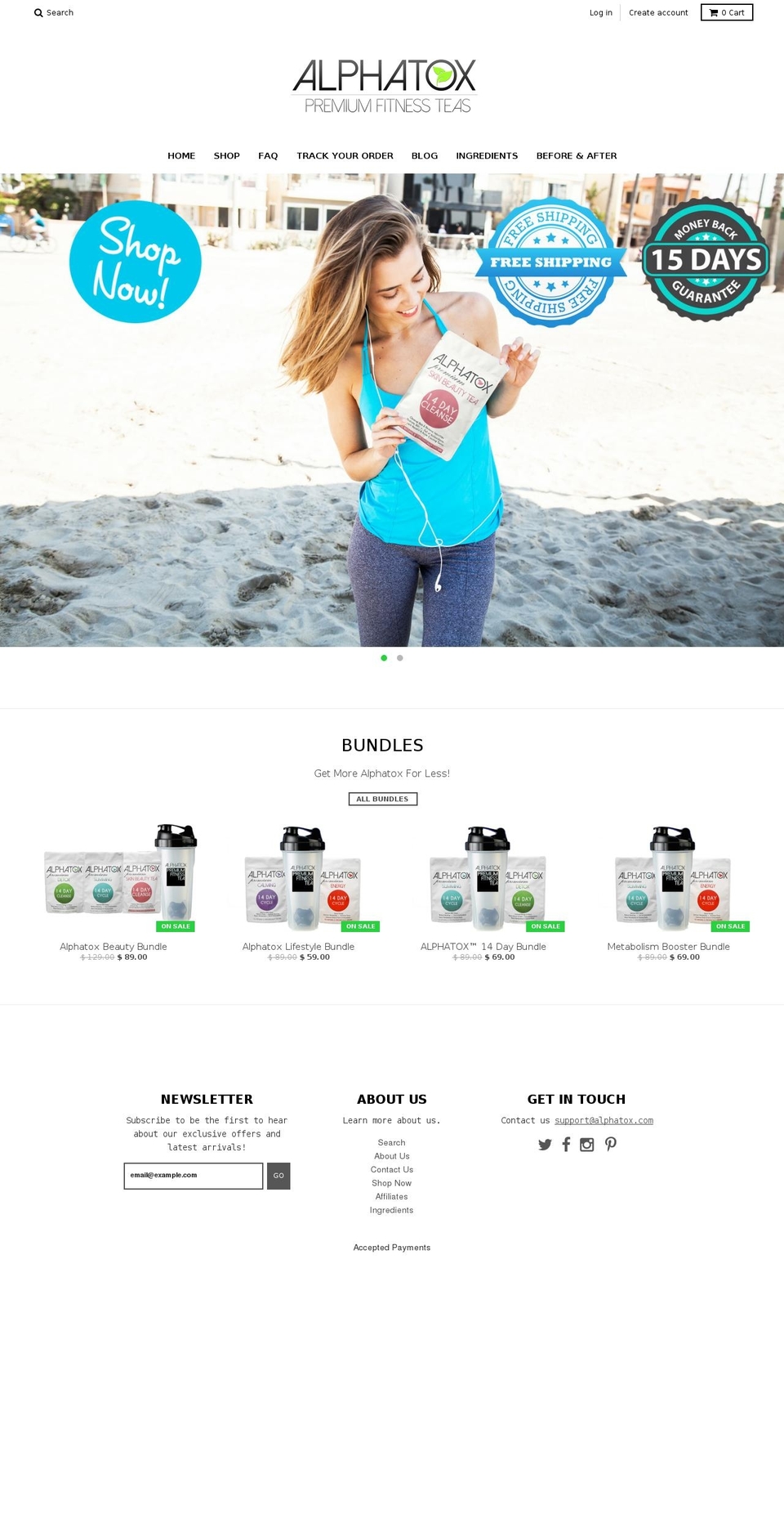 alphatoxtea.com shopify website screenshot