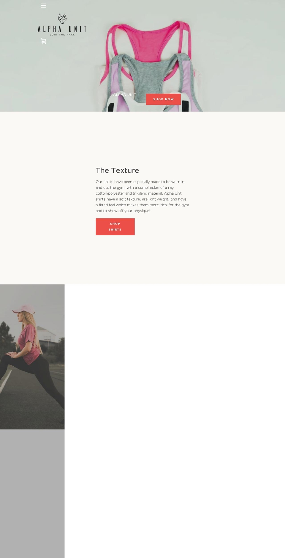 alphaunitstore.com — Shopify storefront screenshot