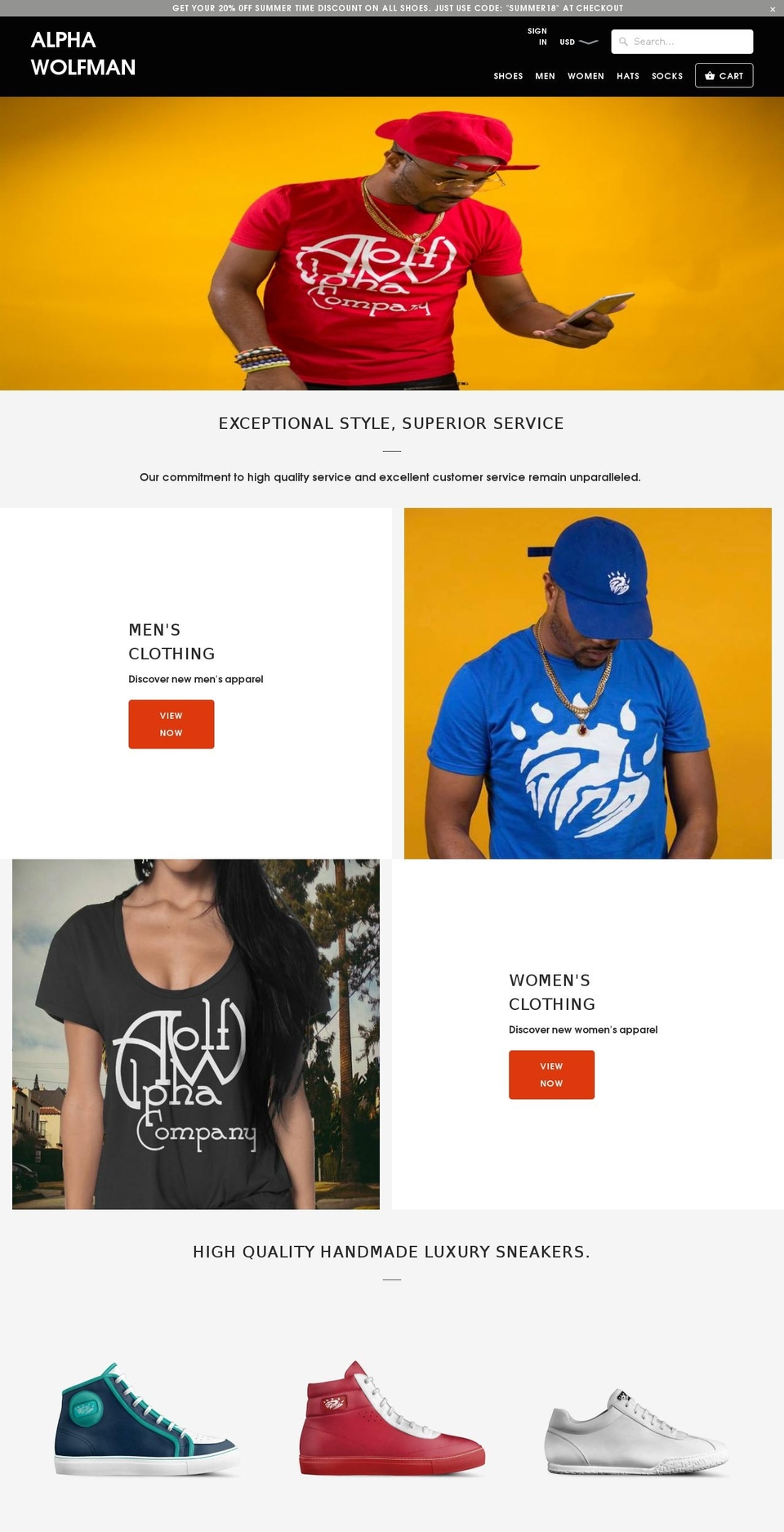 alphawolfman.com — Shopify storefront screenshot