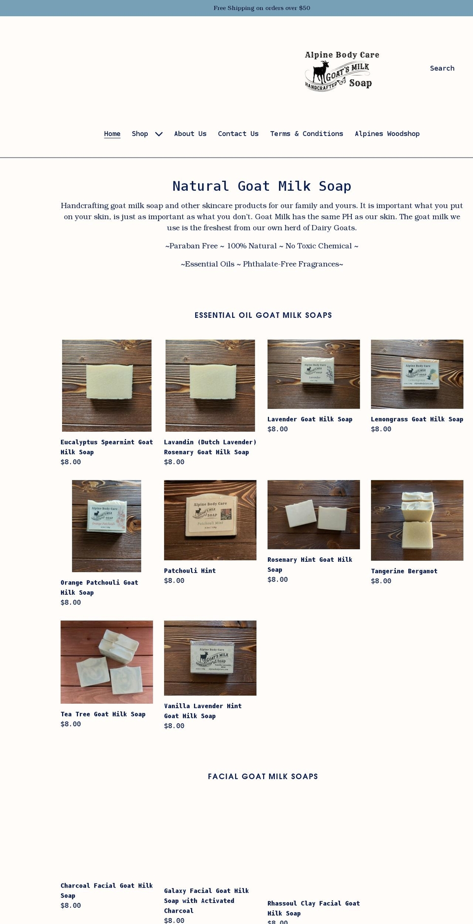 alpinebodycare.com shopify website screenshot