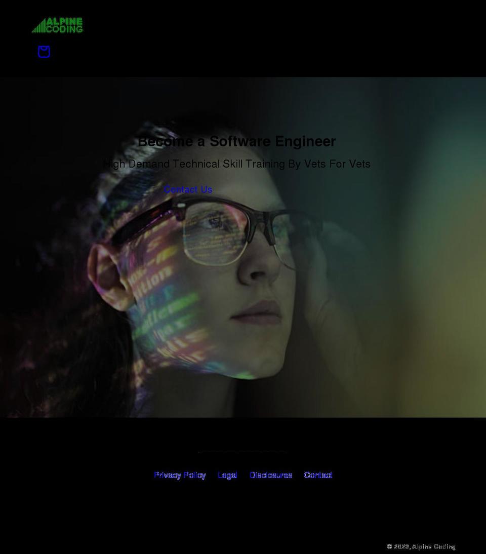 alpinecoding.com shopify website screenshot