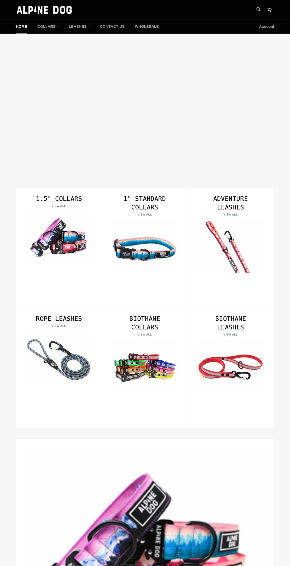 alpinedog.com shopify website screenshot