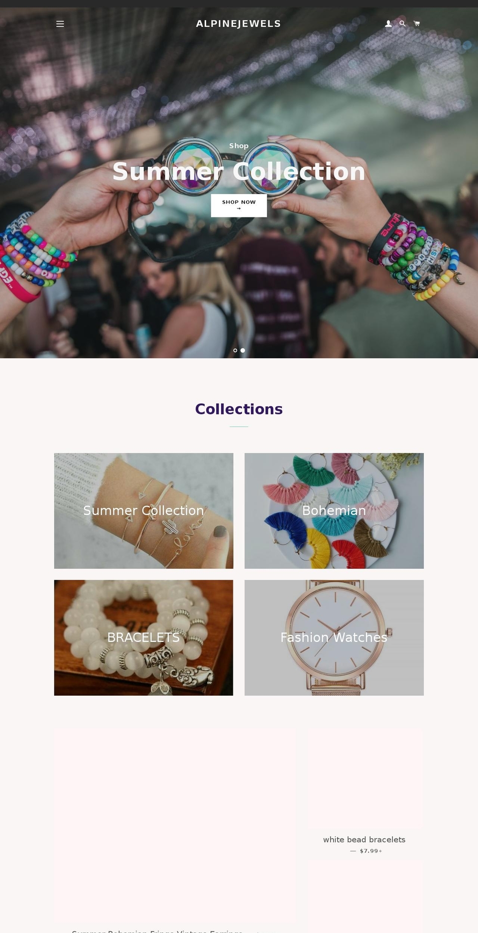 alpinejewels.com — Shopify storefront screenshot