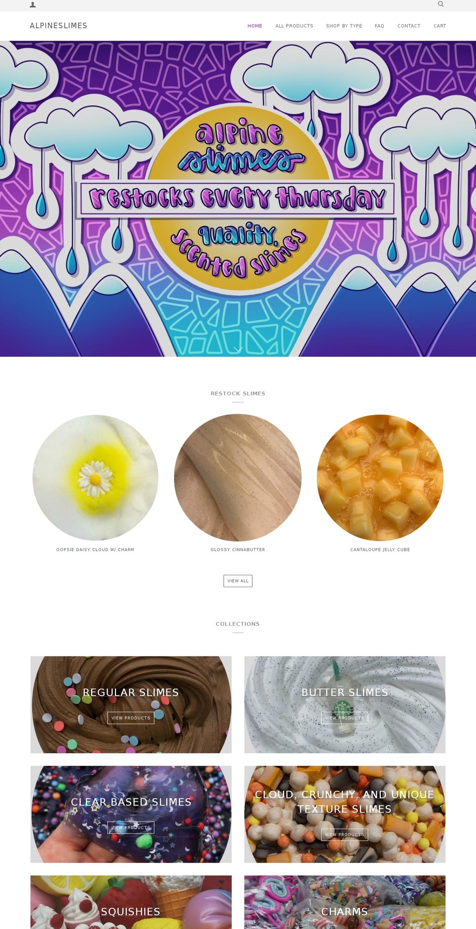 alpineslimes.net shopify website screenshot