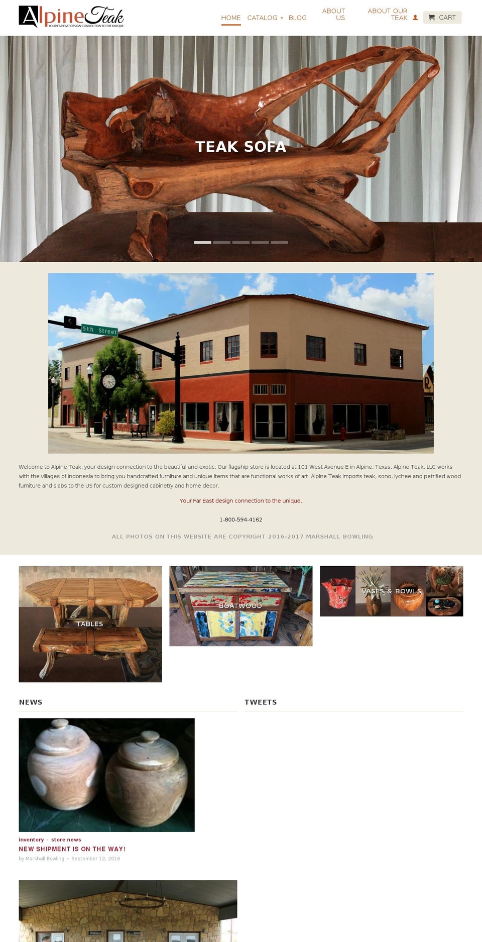 alpineteak.com — Shopify storefront screenshot