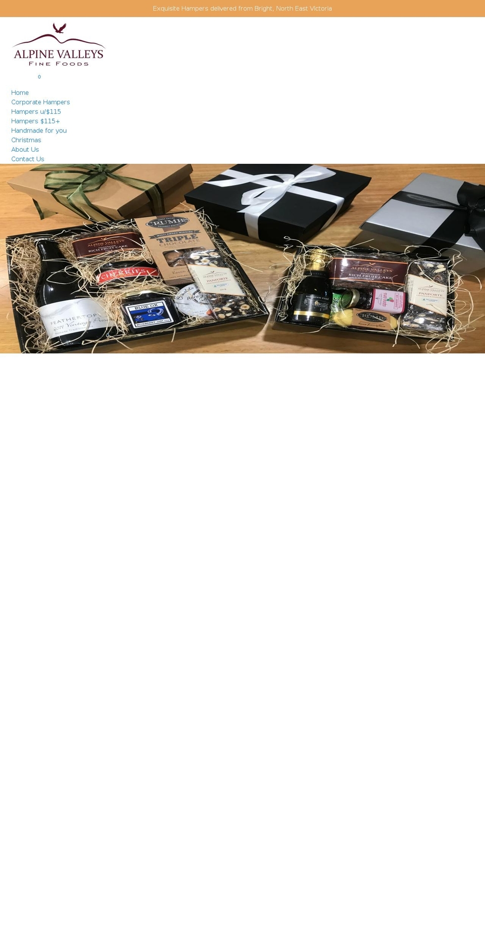 alpinevalleysfinefoods.com.au shopify website screenshot