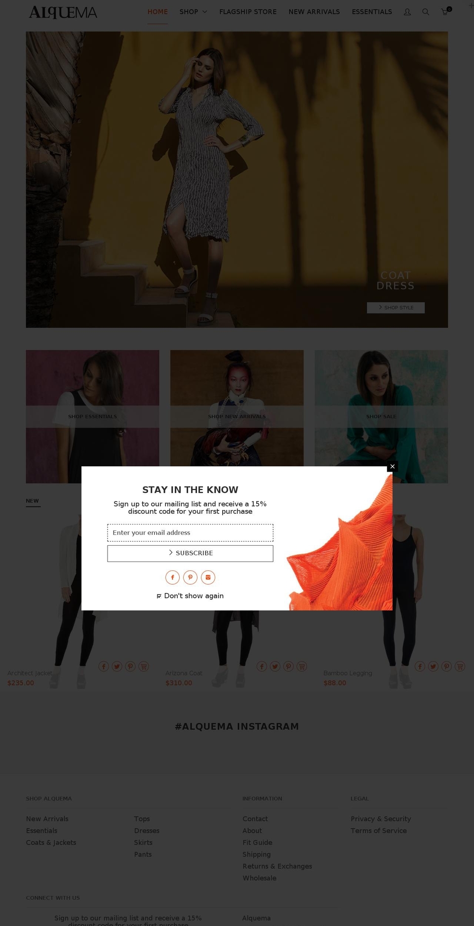 alquemausa.com shopify website screenshot