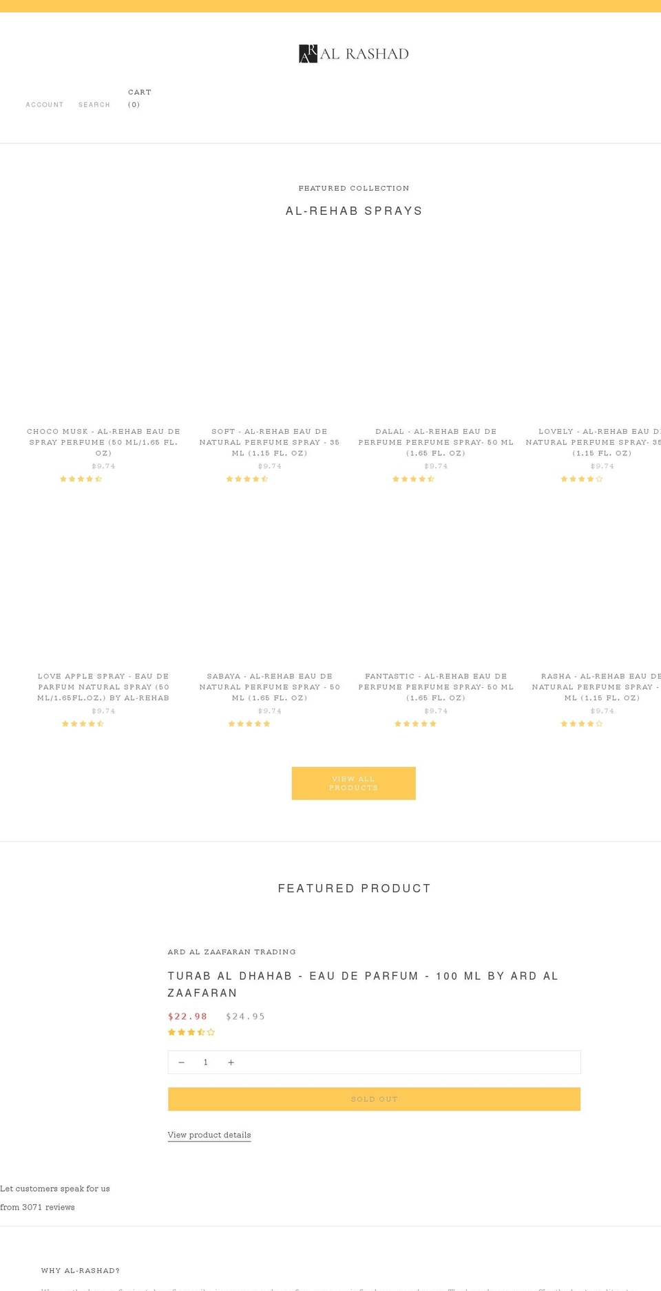 alrashad.com shopify website screenshot