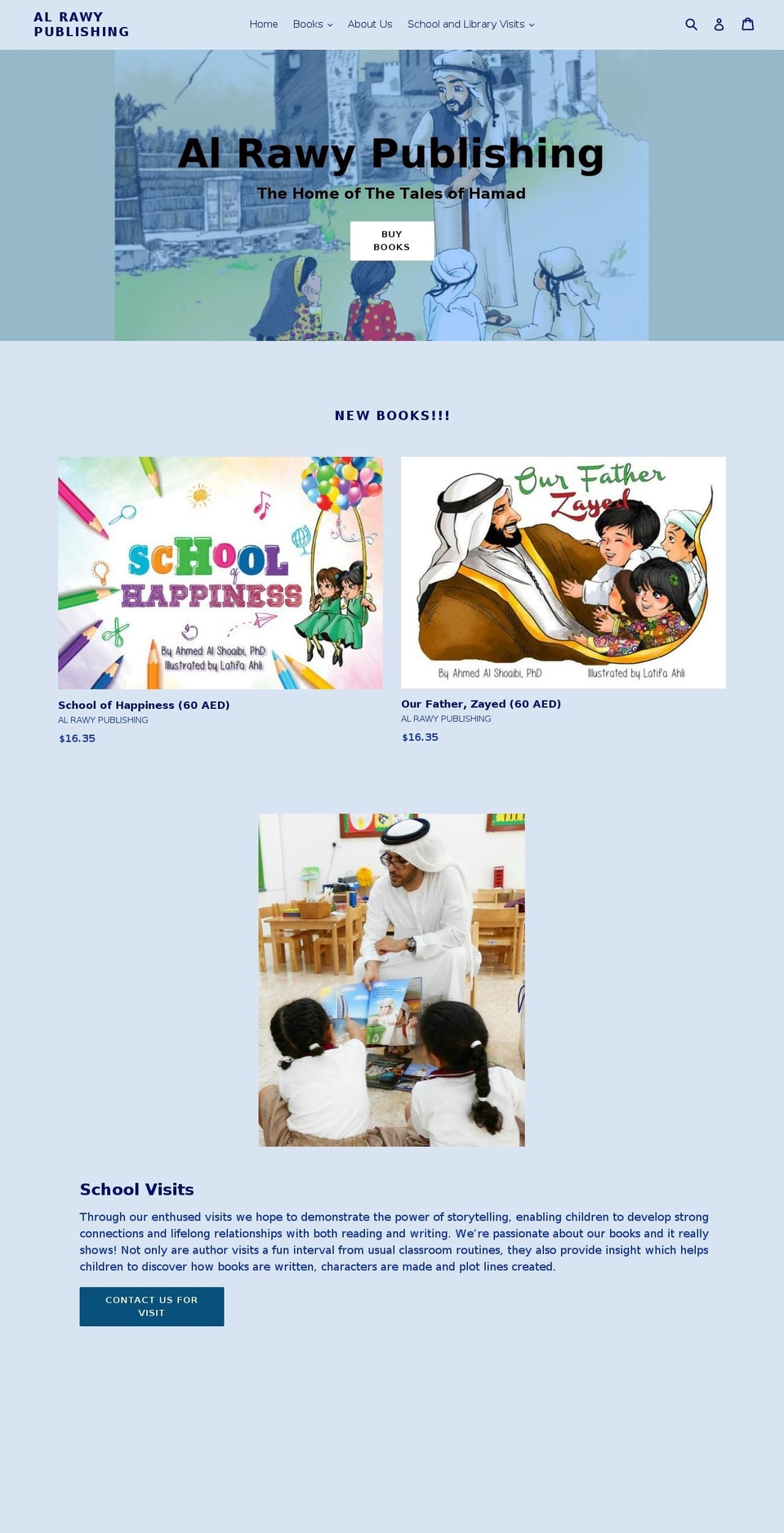 alrawypublishing.com — Shopify storefront screenshot