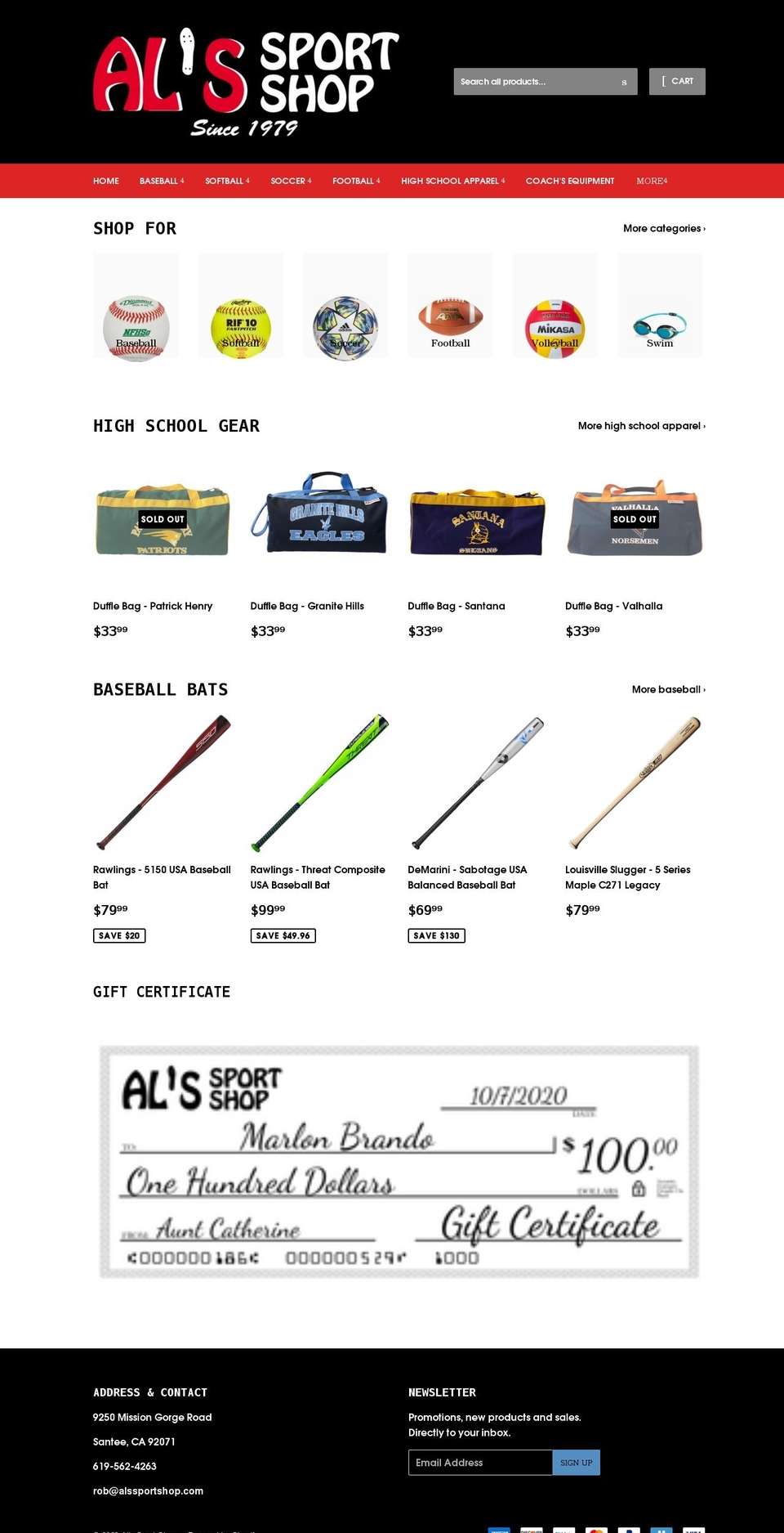 als-sport-shop.myshopify.com shopify website screenshot