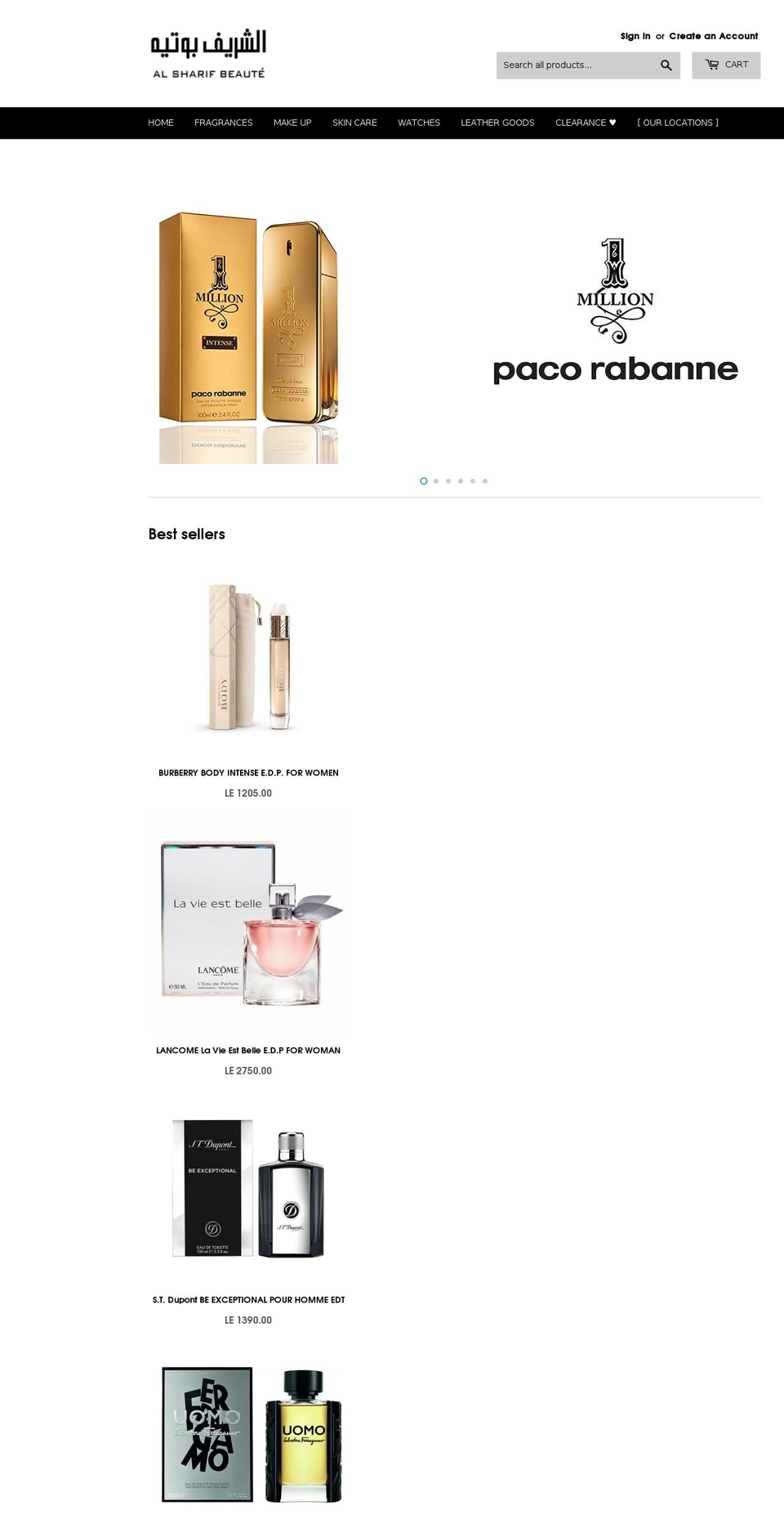 alsharifbeaute.com — Shopify storefront screenshot