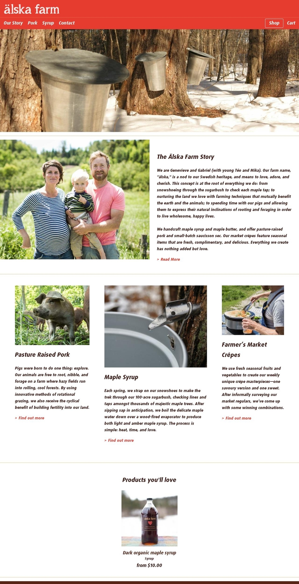 Älska Farm Shopify theme site example alskafarm.com