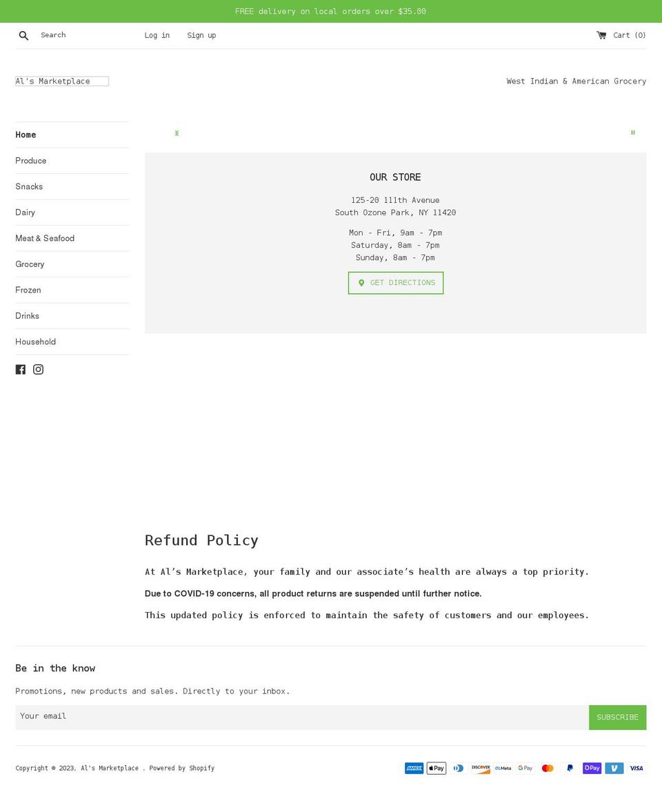 alsmarketplace.com shopify website screenshot