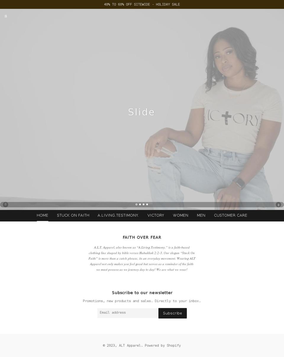alt-official.com shopify website screenshot
