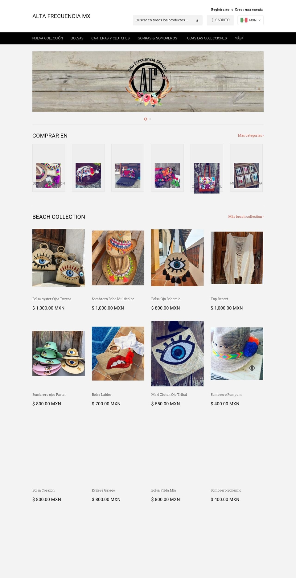 altafrecuenciamx.com — Shopify storefront screenshot