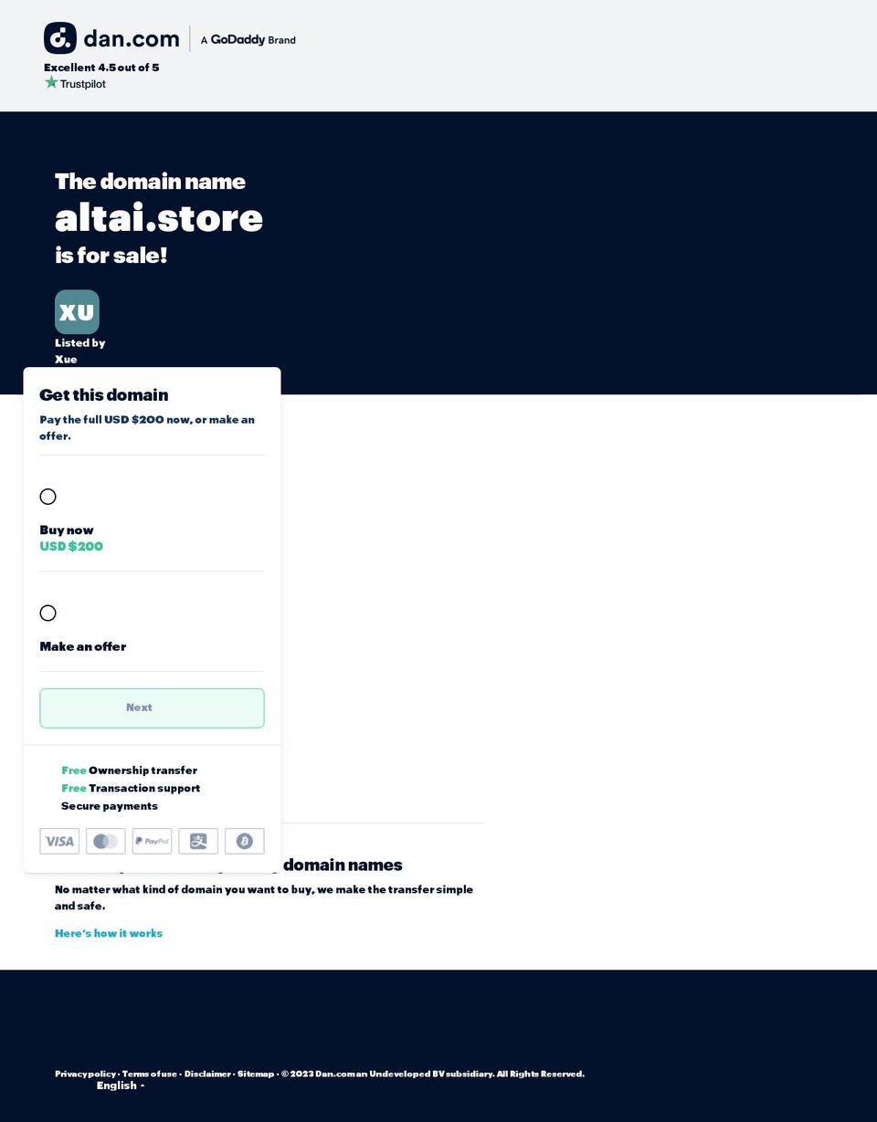 altai.store shopify website screenshot