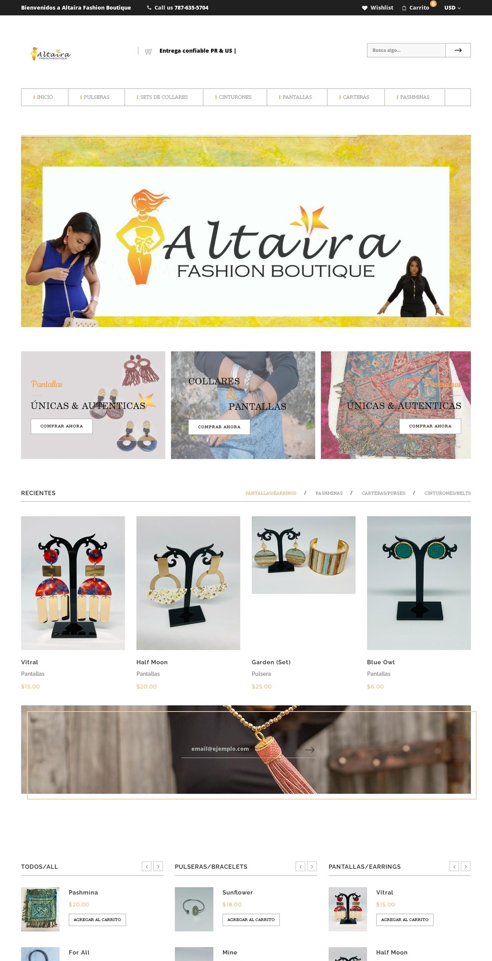 altairaboutique.com shopify website screenshot