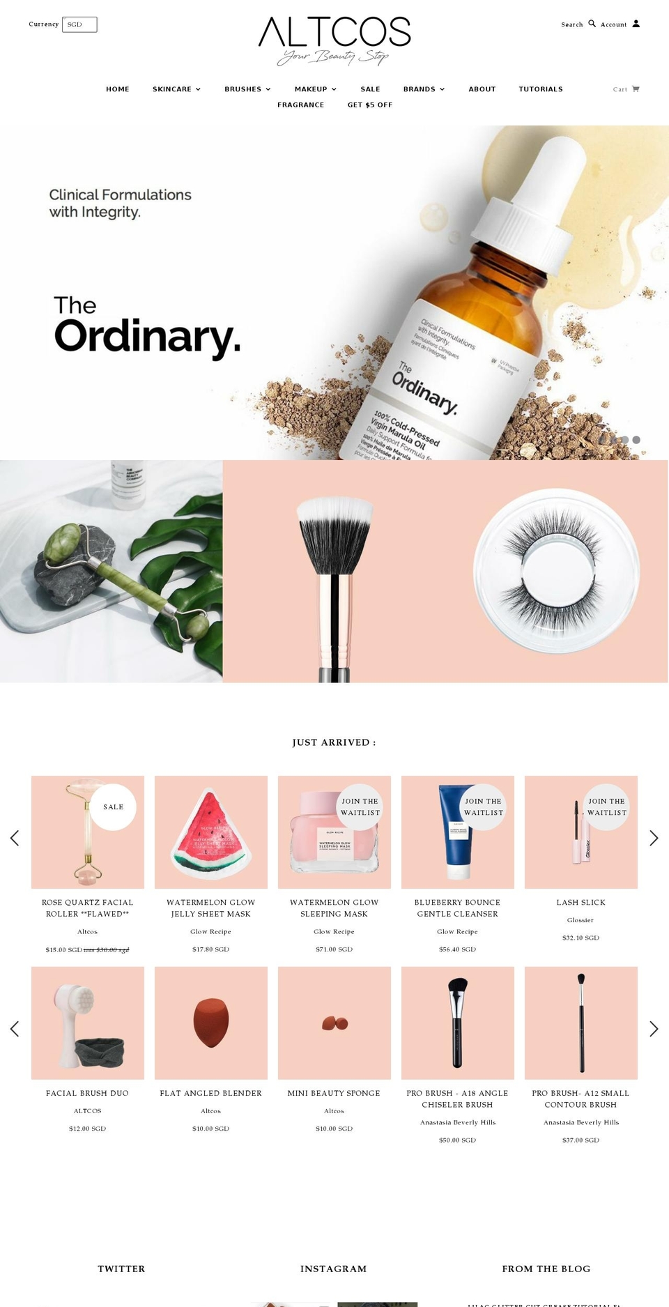 altcos.com shopify website screenshot