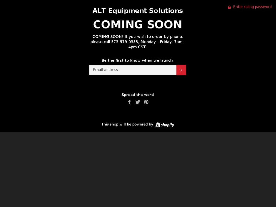 altequipmentsolutions.com — Shopify storefront screenshot