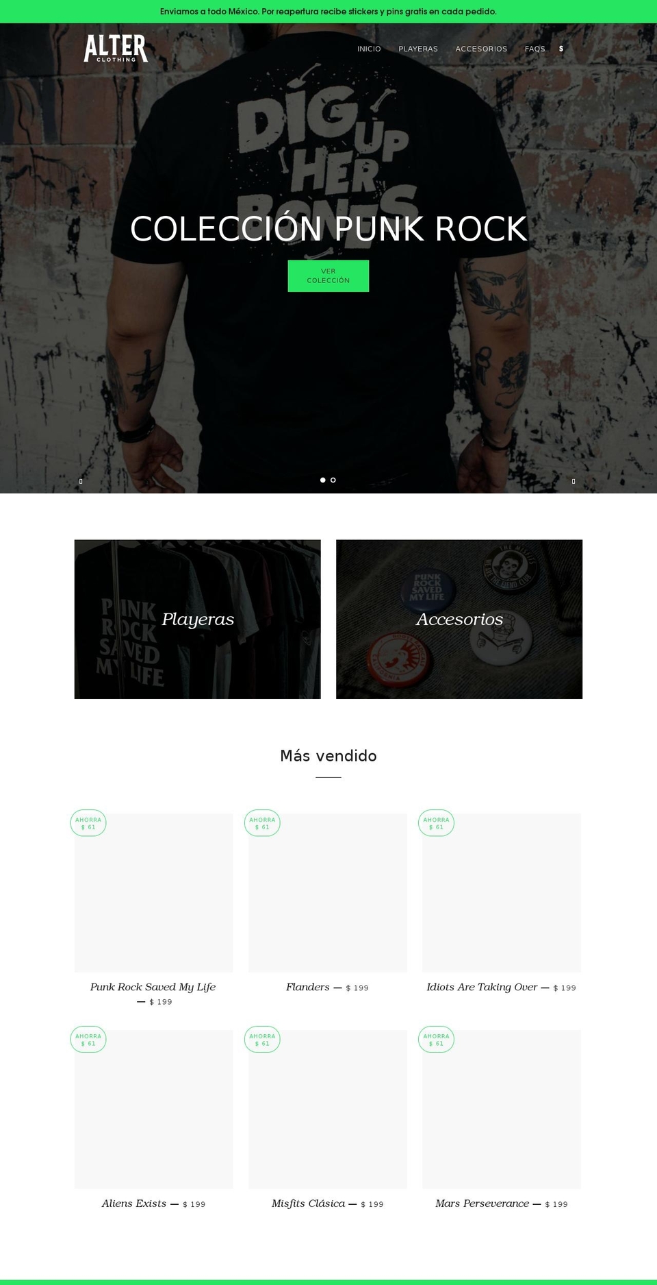 alter-clothing.com shopify website screenshot