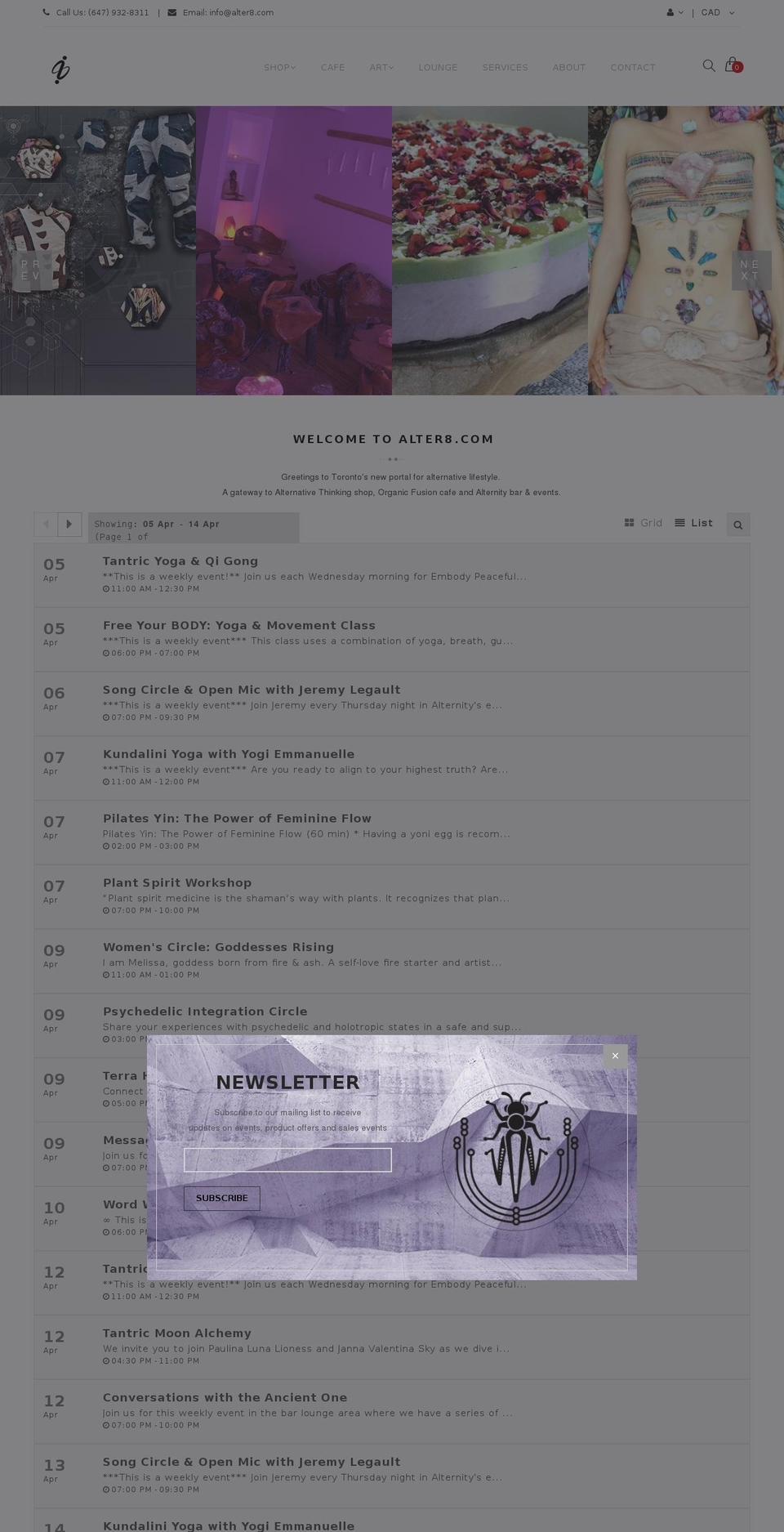 alter8.com shopify website screenshot