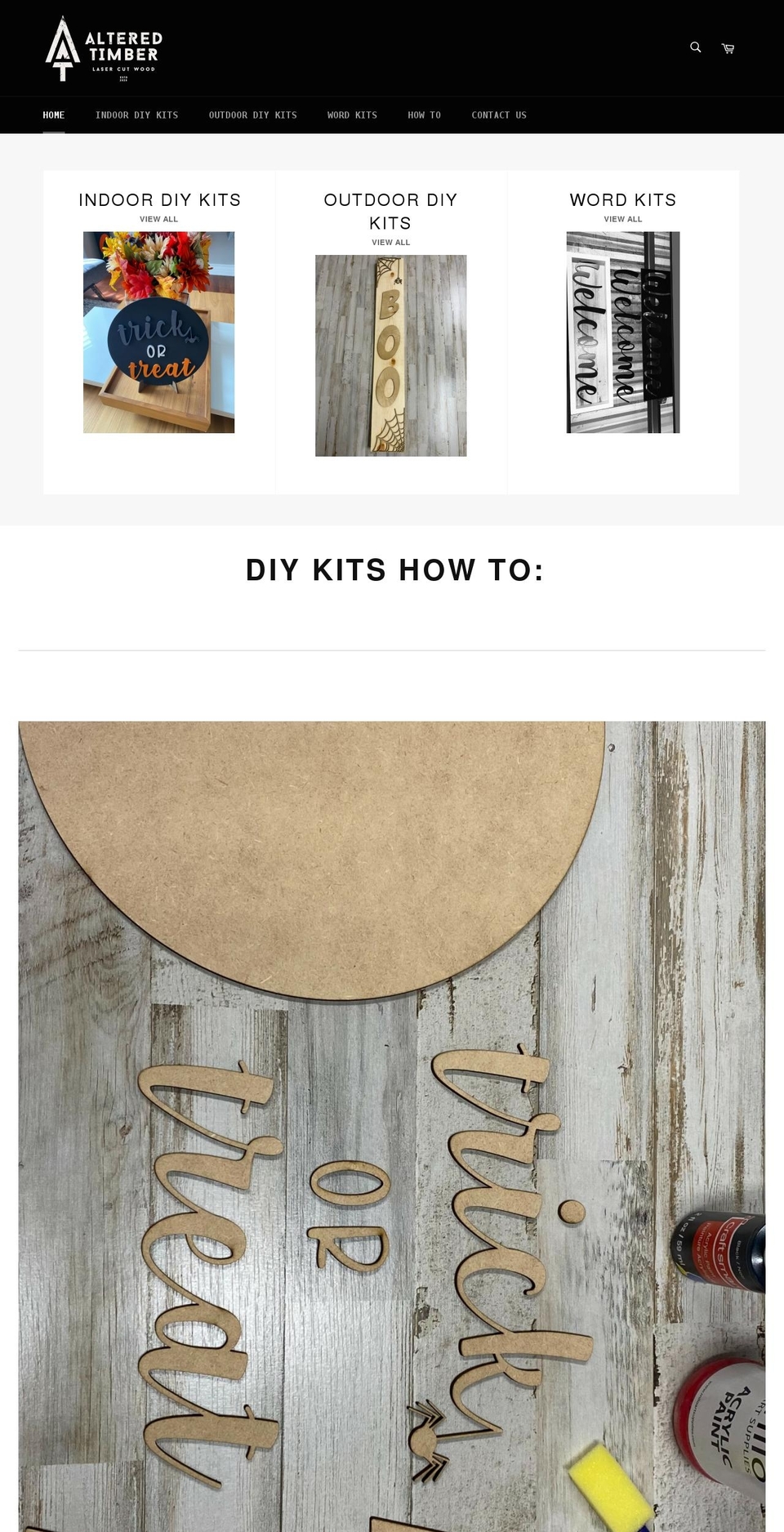 alteredtimber.com shopify website screenshot