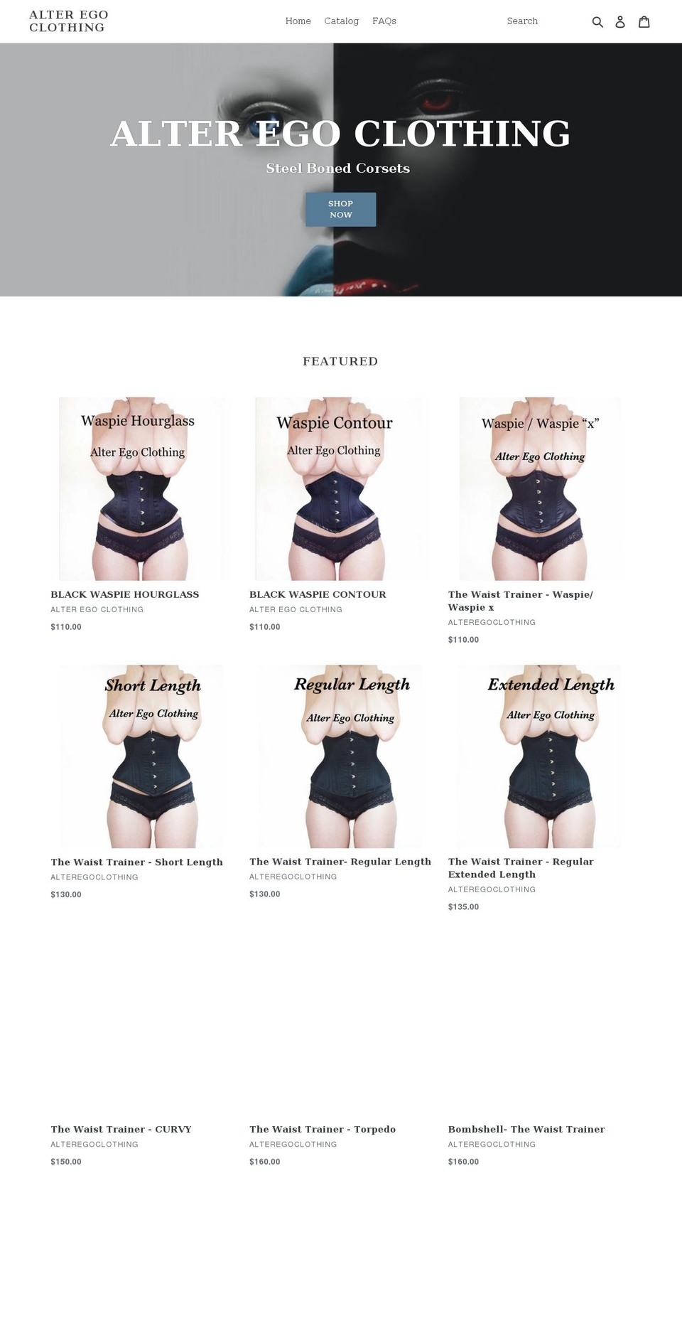 alteregoclothing.com shopify website screenshot