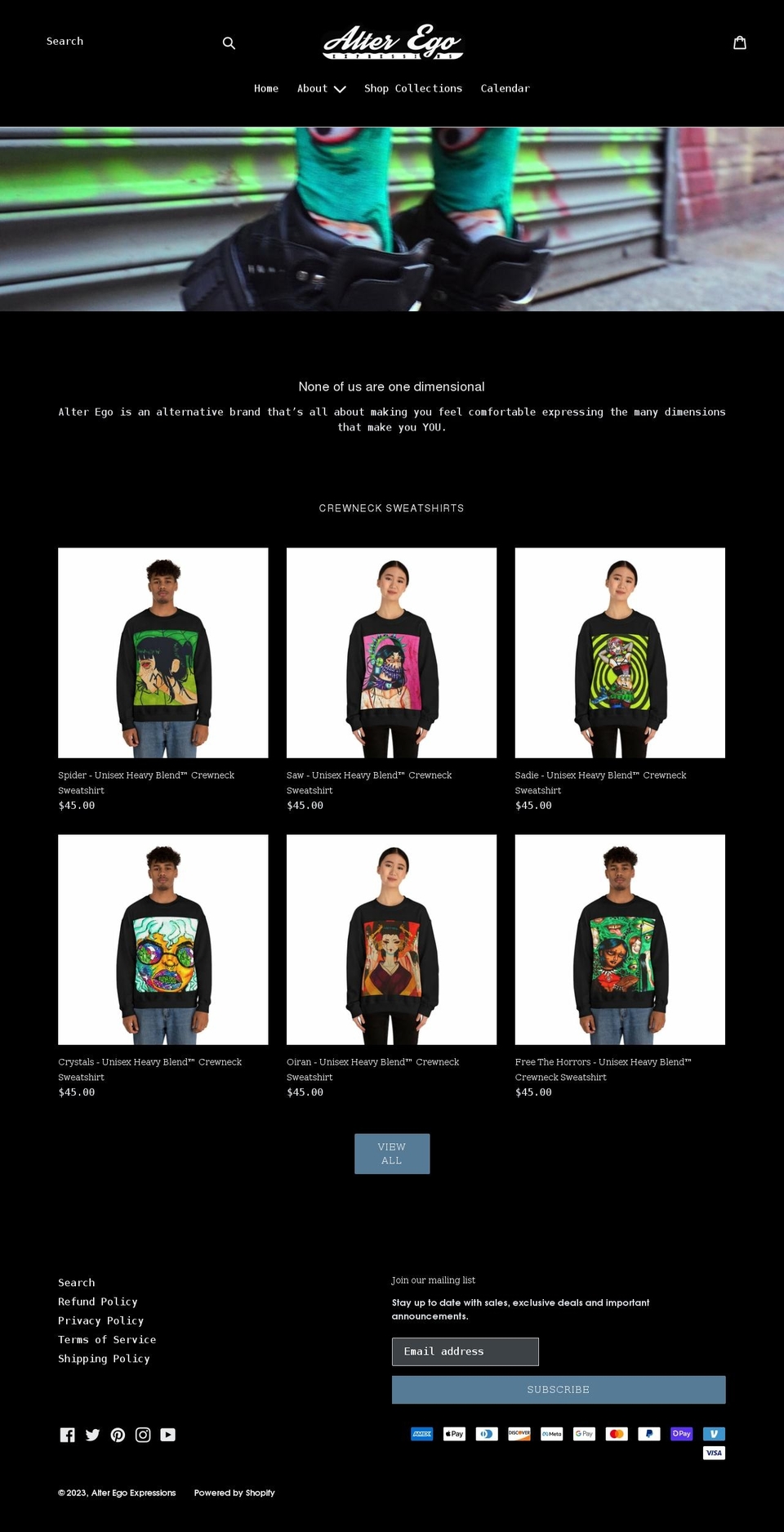alteregoexp.com shopify website screenshot