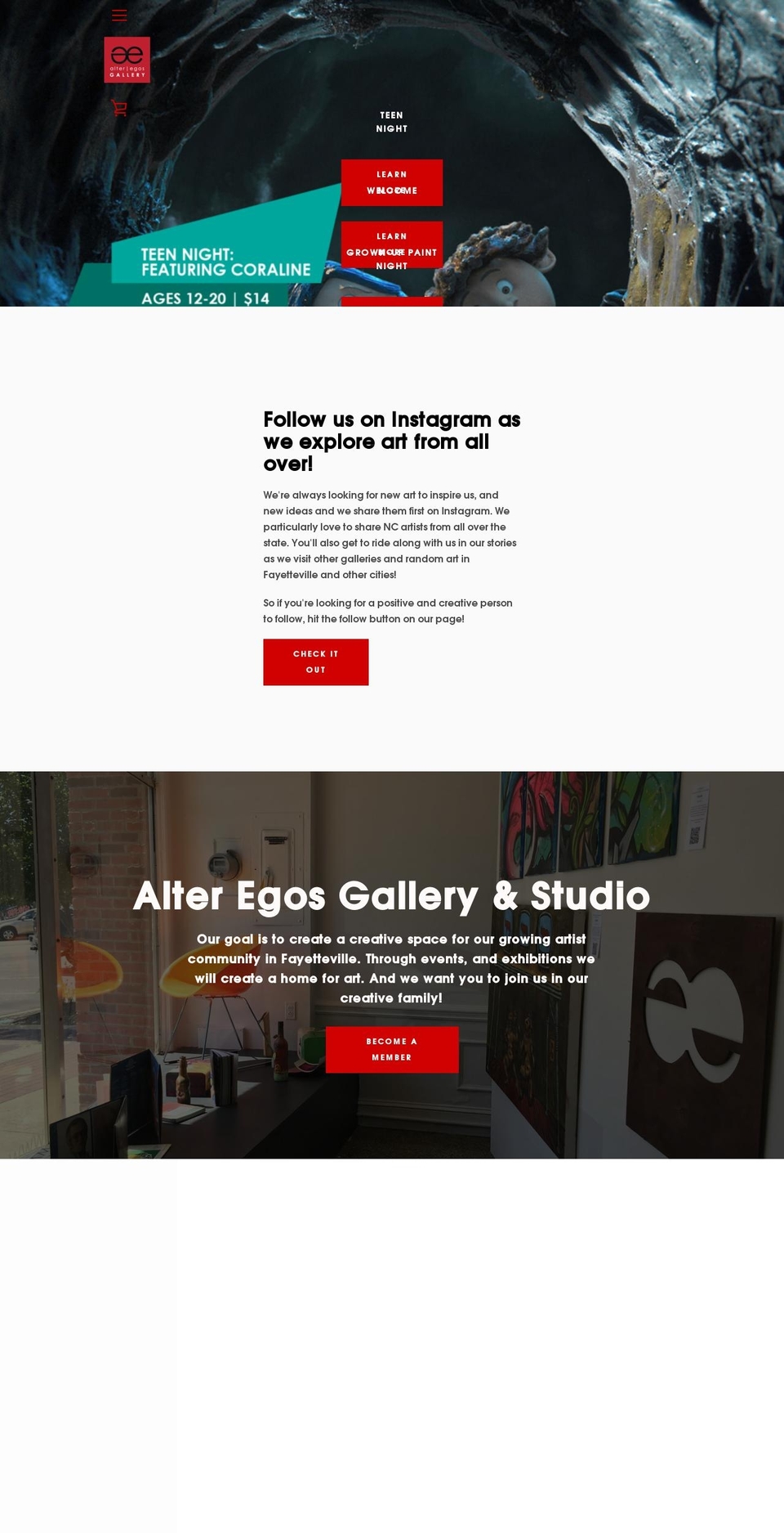 alteregosgallery.com — Shopify storefront screenshot