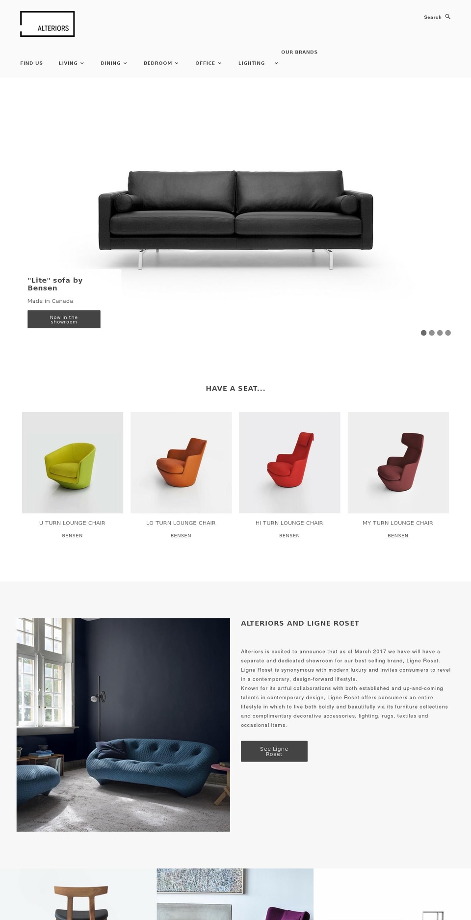 alteriors.ca shopify website screenshot