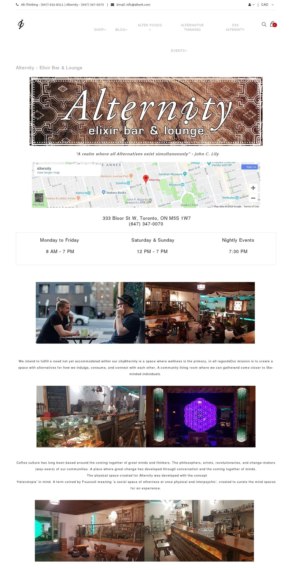 altern8ty.com — Shopify storefront screenshot