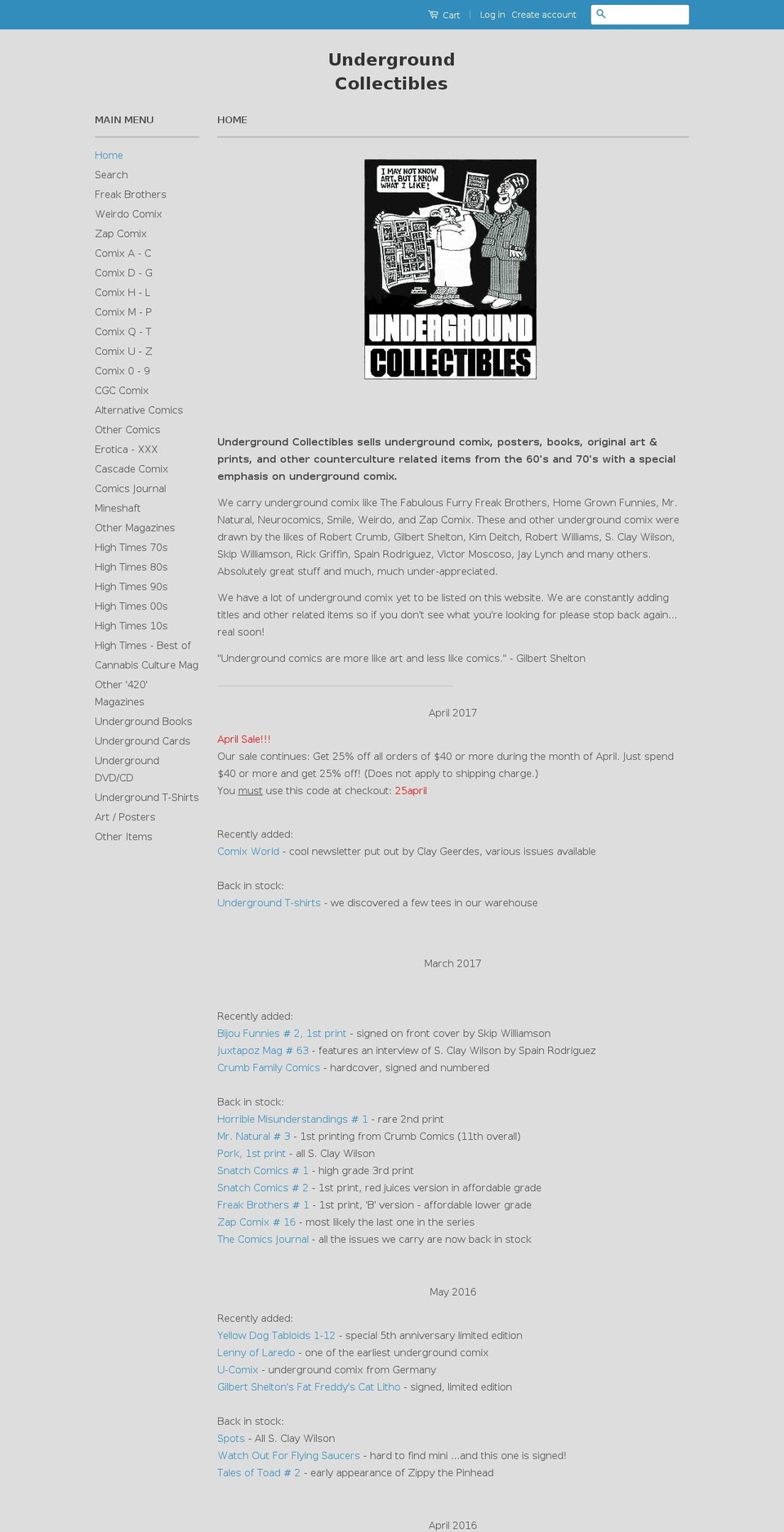 alternativecomix.com shopify website screenshot