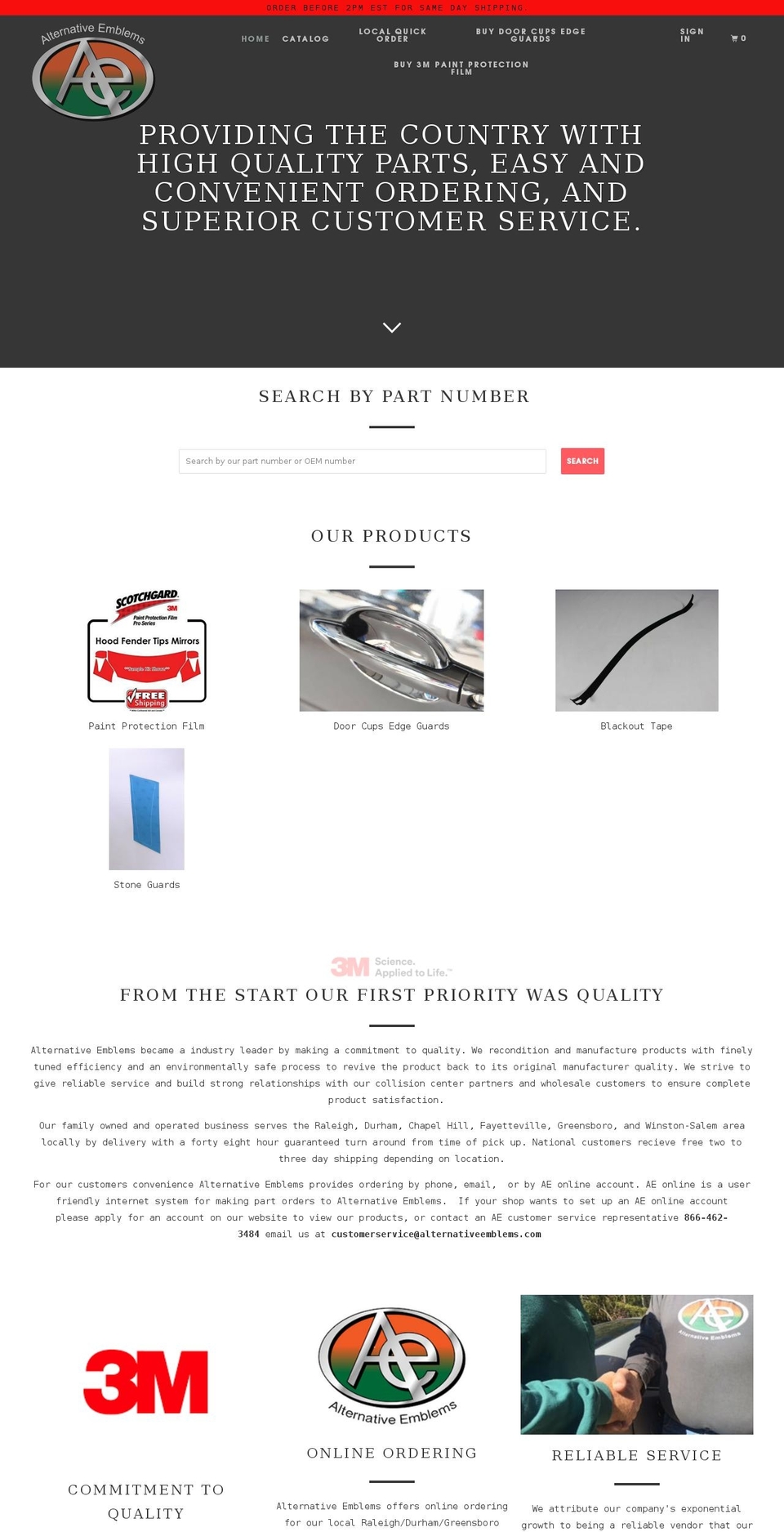 alternativeemblems.com shopify website screenshot