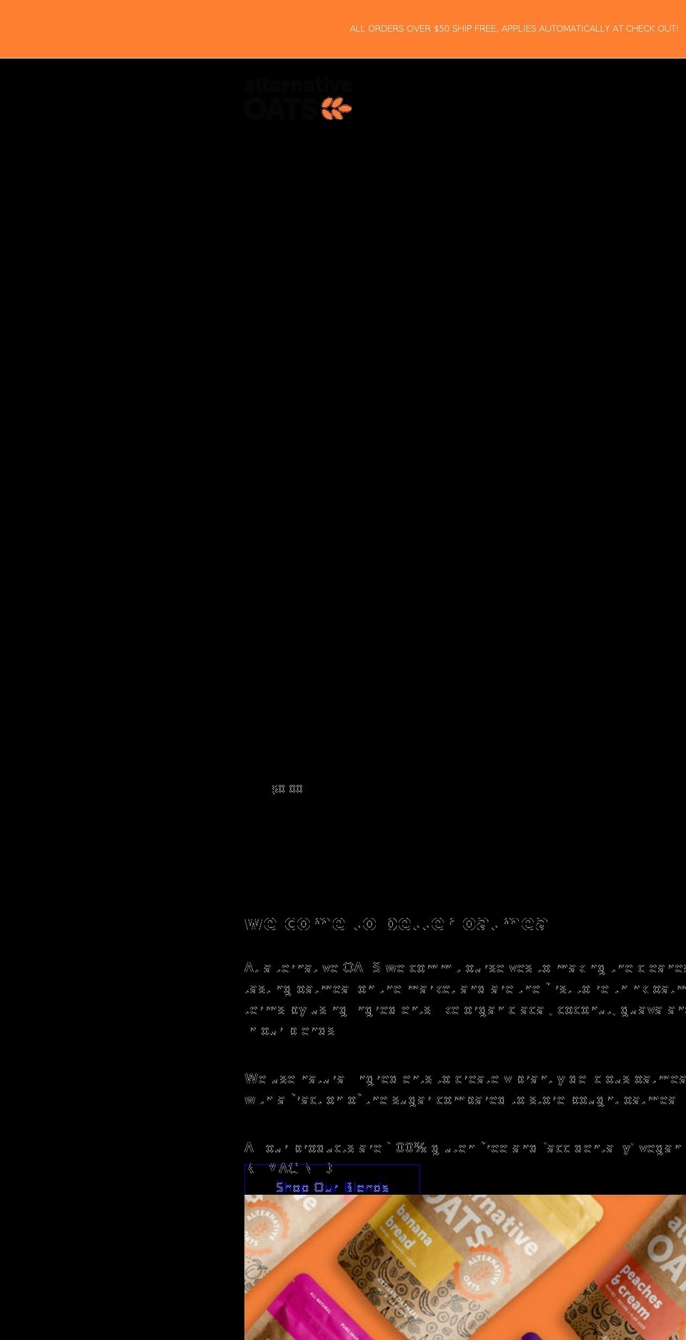 alternativeoats.com shopify website screenshot