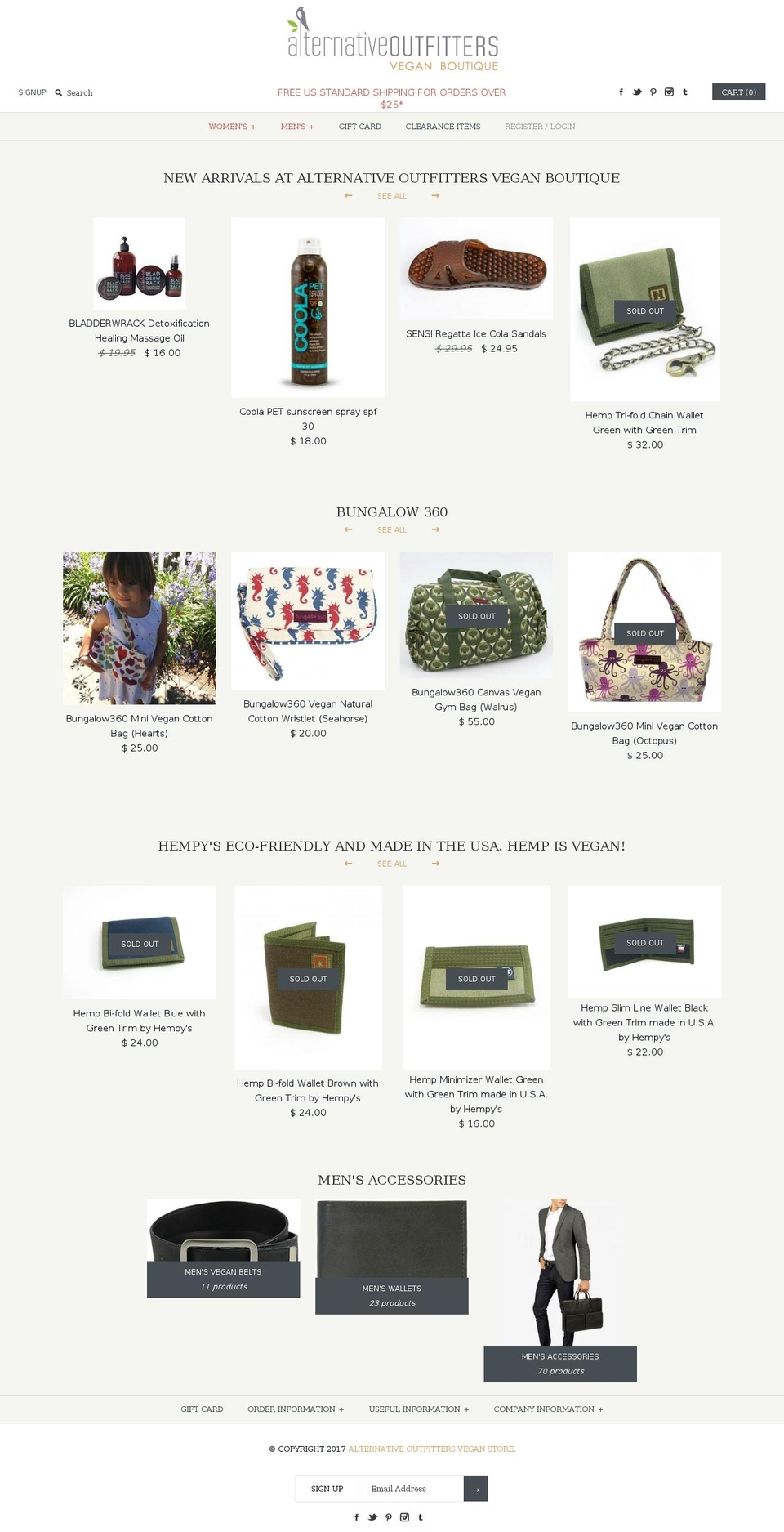 alternativeoutfitters.com shopify website screenshot