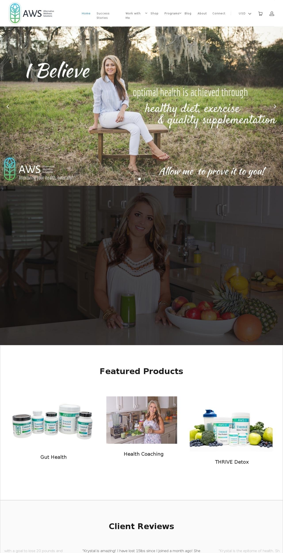 alternativewellnesssolutions.com shopify website screenshot