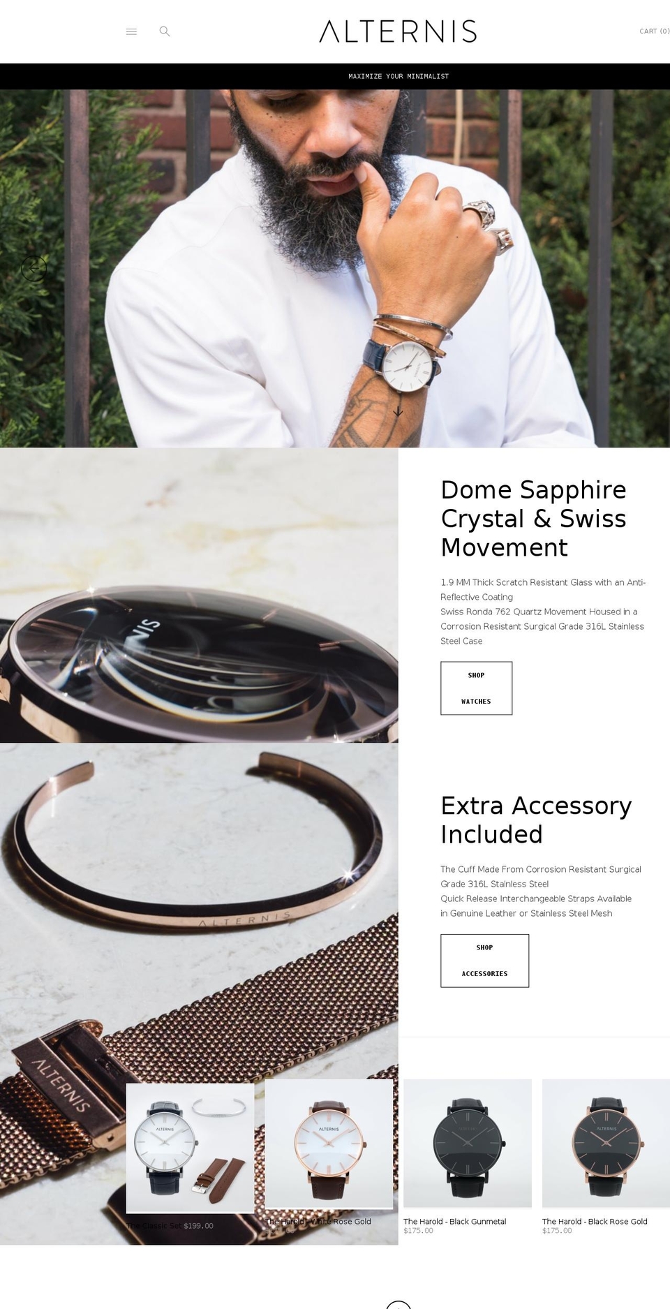 Copy of Lorenza Shopify theme site example alterniswatches.com