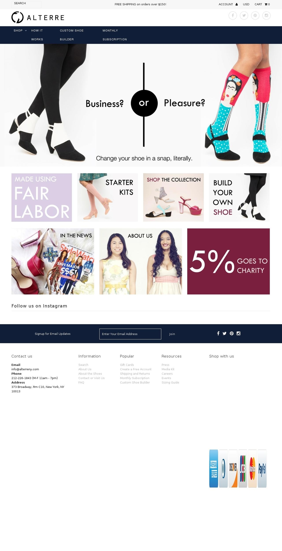 Fashionopolism Shopify theme site example alterreny.com