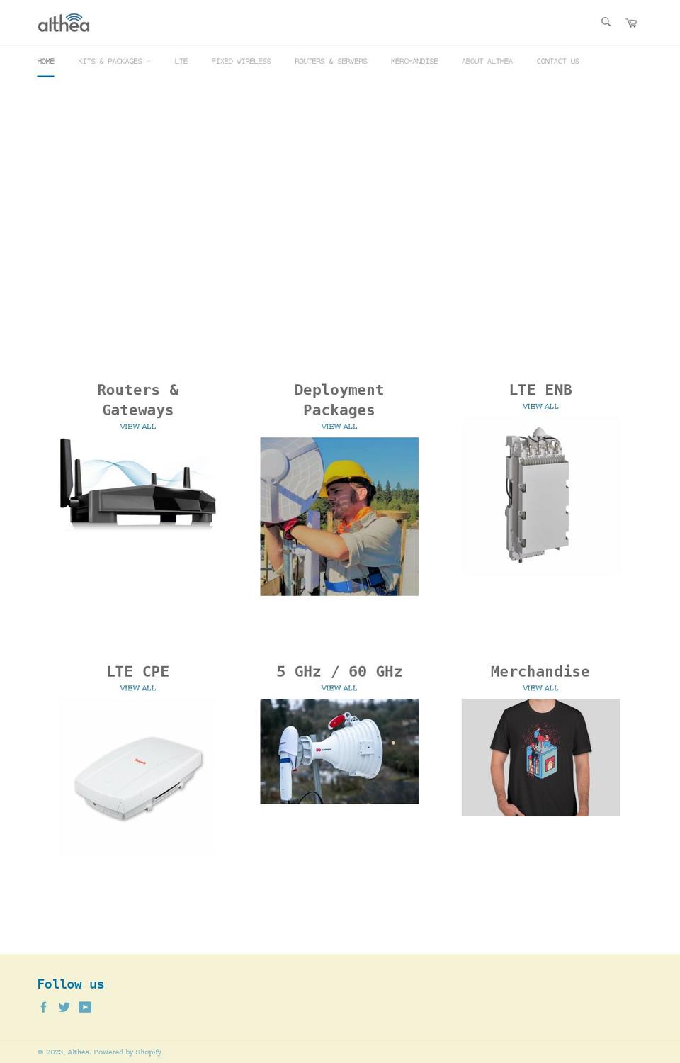 althea-routers.myshopify.com shopify website screenshot