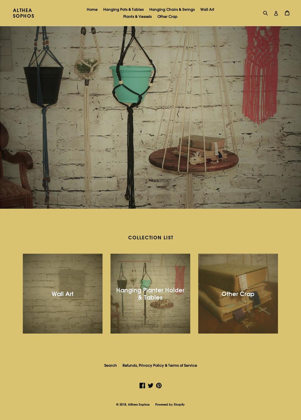 altheasophos.com — Shopify storefront screenshot