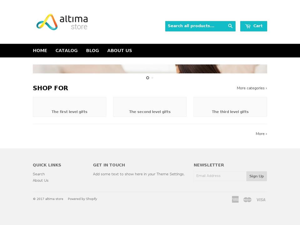 altimastore.com shopify website screenshot