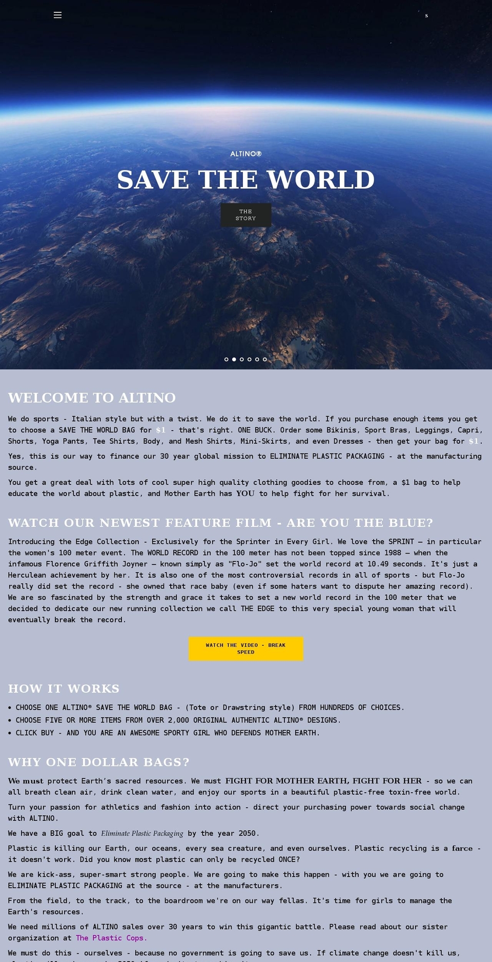 altino.eu shopify website screenshot