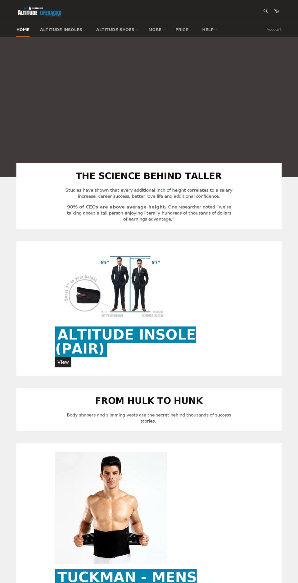 altitudemenswear.com — Shopify storefront screenshot