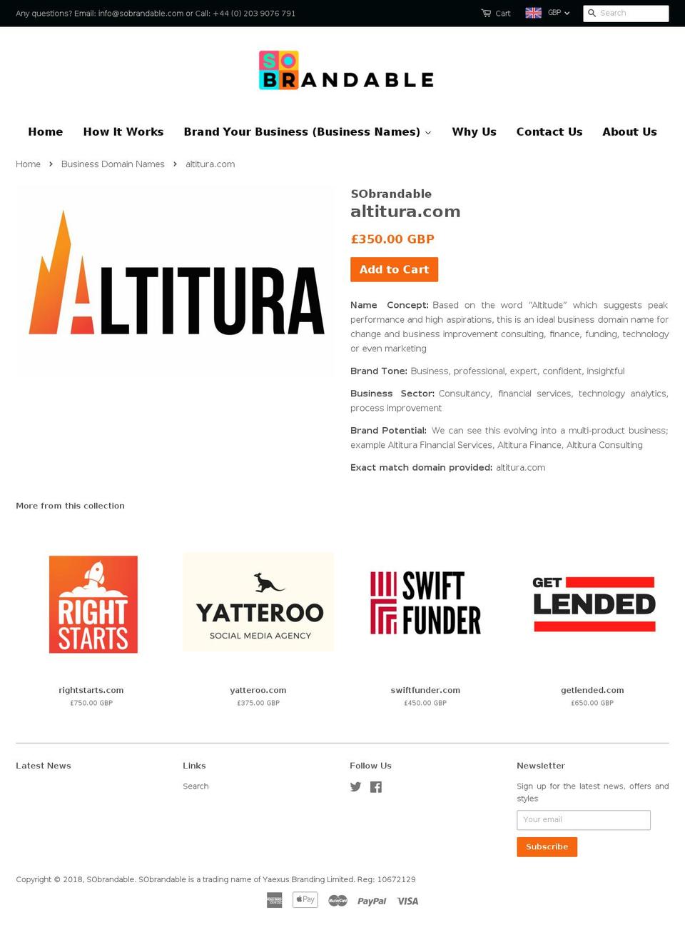 altitura.com — Shopify storefront screenshot