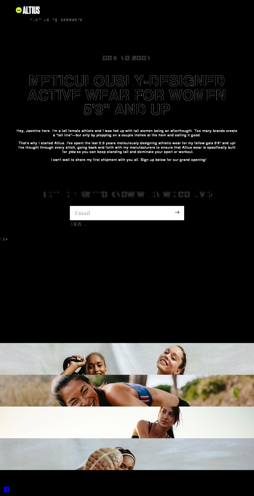 altiuswear.com shopify website screenshot